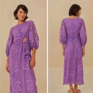 Elegant Purple Lace Dress